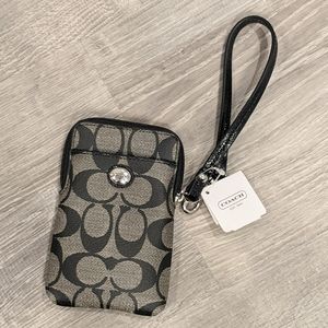 🖤 Coach Peyton Signature Phone Case/Wristlet